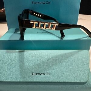 Tiffany True TF 4213 Black with Gold Sunglasses
